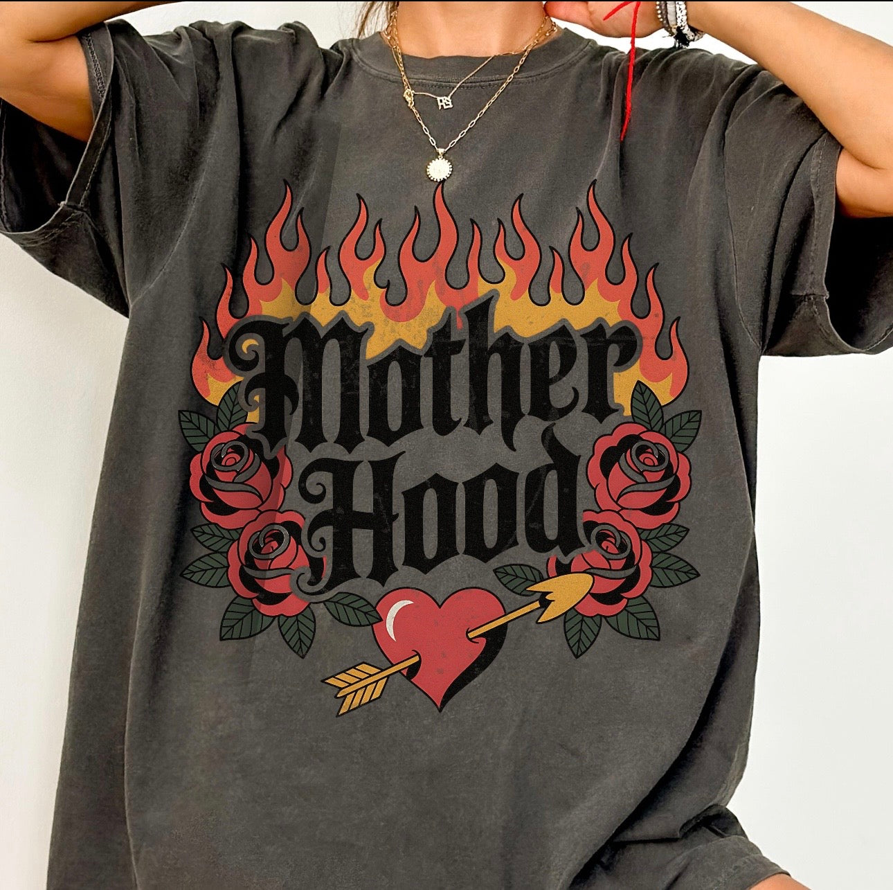 Mother Hood Flames/Roses
