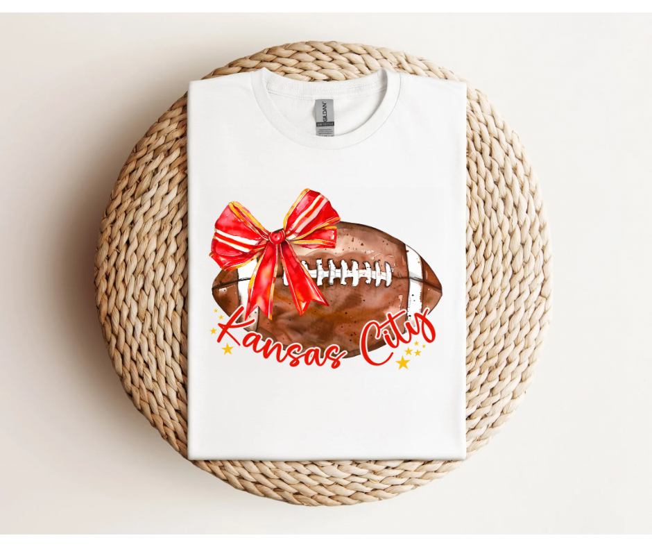 Watercolor Football/Bow