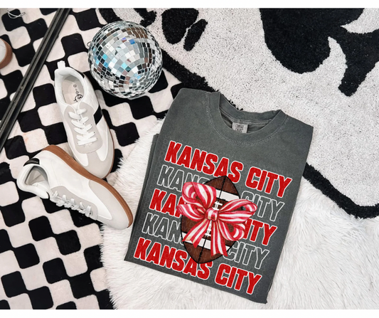 Stacked KC w/ football and bow
